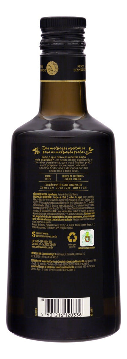 Kit Com 4 Unidades Azeite de Oliva Extra Virgem Vintage Português Andorinha Especiais Vidro 500ml