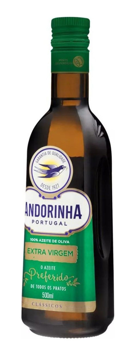 Kit 5 Vidros Do Azeite De Oliva Extra Virgem Andorinha 500ml