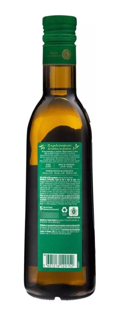 Kit 5 Vidros Do Azeite De Oliva Extra Virgem Andorinha 500ml
