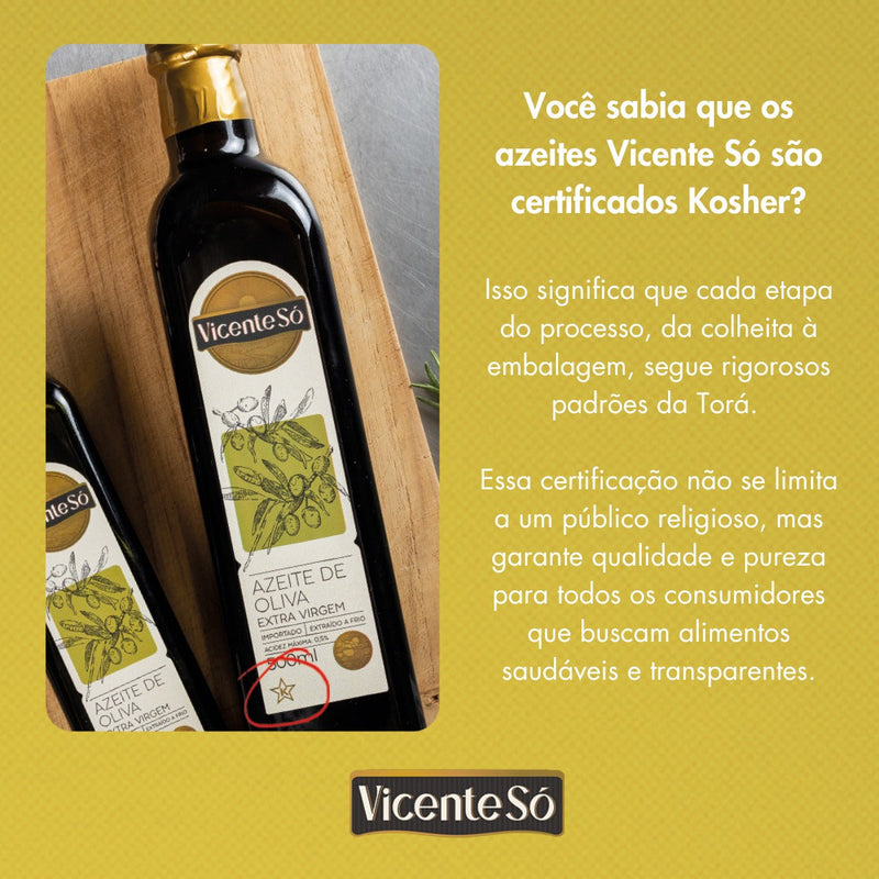 Kit Com 6 Unidades Azeite De Oliva Extra Virgem Turquia Vicente Só 250ml