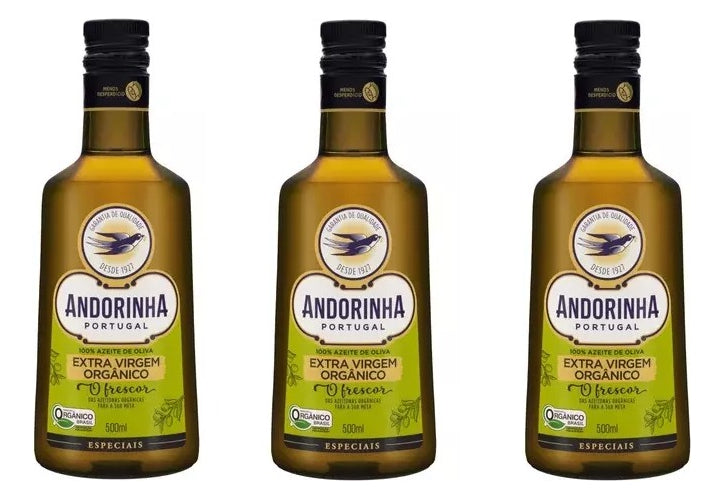 Kit 6 Azeites De Oliva Andorinha Extra Virgem Orgânico 500ml