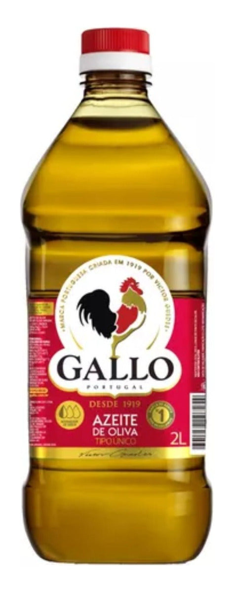 Kit Com 2 Unidades Azeite De Oliva Tipo Único Português Gallo Garrafa 2l