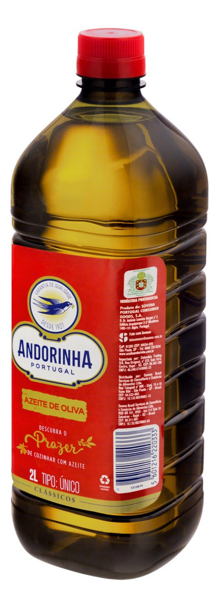 2x Azeites de Oliva Tipo Único Português Andorinha Clássicos Garrafa 2l