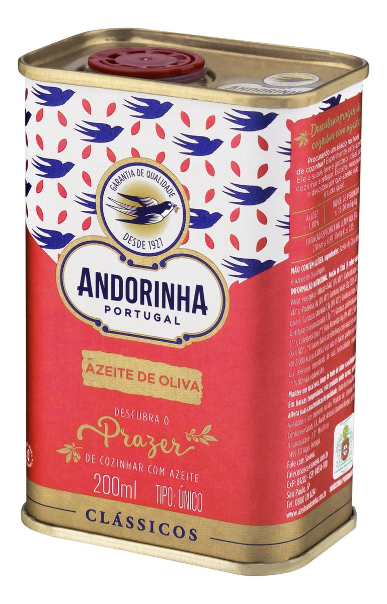 4x Azeites de Oliva Tipo Único Português Andorinha Clássicos Lata 200ml
