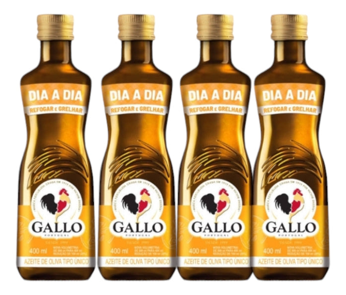Kit Com 6 Unidades Azeite De Oliva Gallo Refogar E Grelhar 400ml