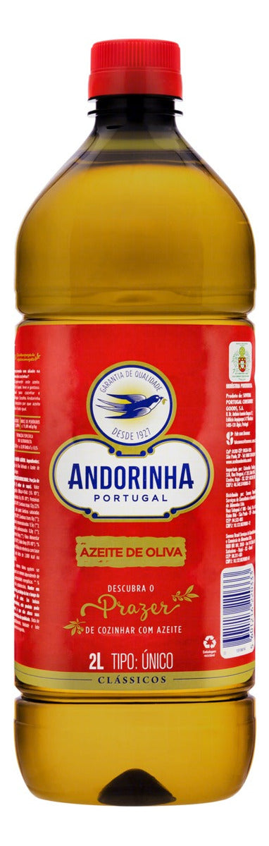 2x Azeites de Oliva Tipo Único Português Andorinha Clássicos Garrafa 2l