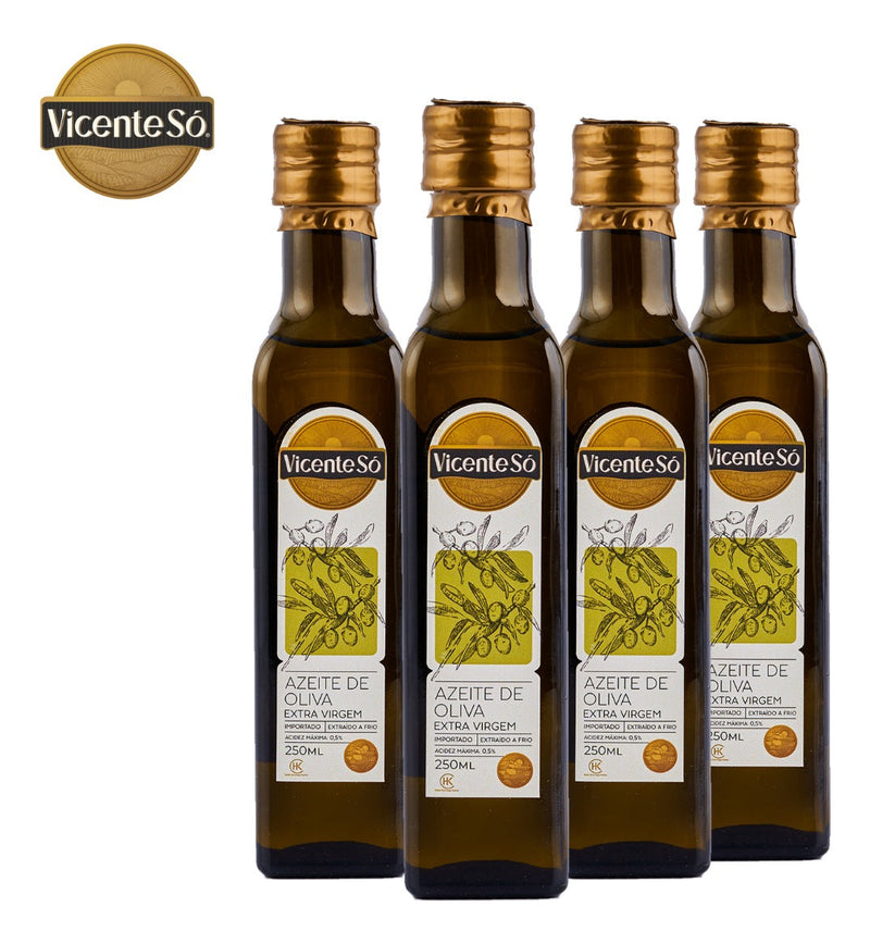 Kit Com 6 Unidades Azeite De Oliva Extra Virgem Turquia Vicente Só 250ml