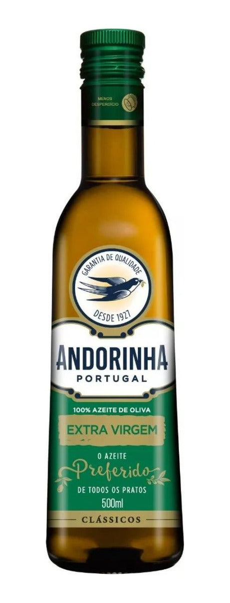 Kit 5 Vidros Do Azeite De Oliva Extra Virgem Andorinha 500ml