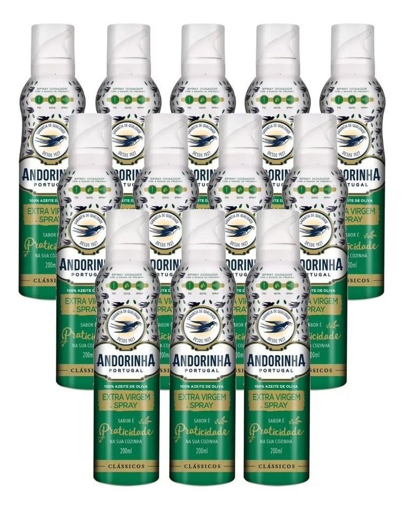 Cx 6 Frascos Azeite Extra Virgem Andorinha Spray 200ml