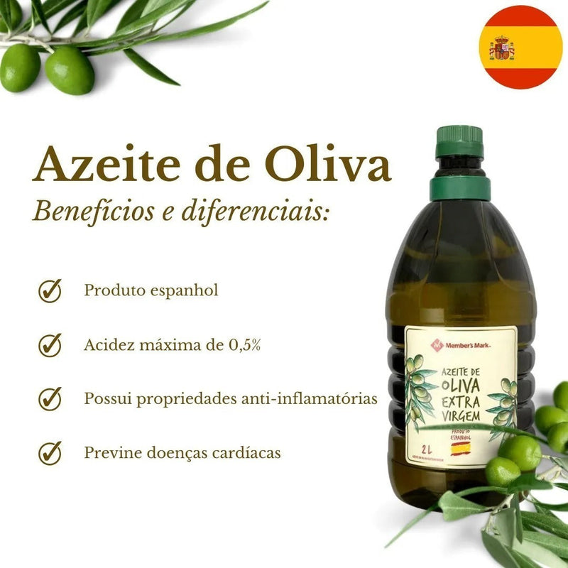 Kit 2 Azeite De Oliva Extra Virgem Espanhol Member's Mark 2 L